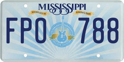 MS license plate FPO788