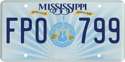 MS license plate FPO799