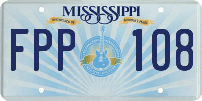 MS license plate FPP108