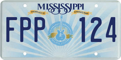 MS license plate FPP124