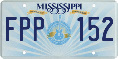 MS license plate FPP152