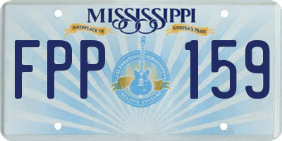 MS license plate FPP159