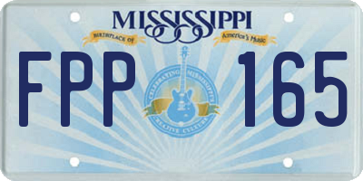 MS license plate FPP165