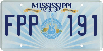MS license plate FPP191