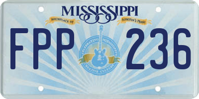 MS license plate FPP236
