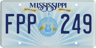MS license plate FPP249