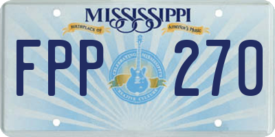 MS license plate FPP270