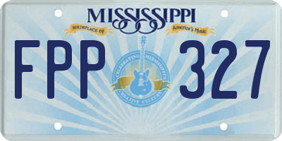 MS license plate FPP327