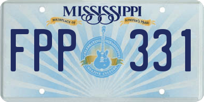MS license plate FPP331