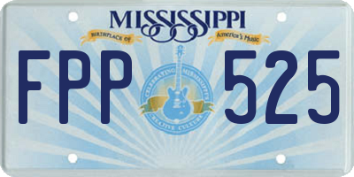 MS license plate FPP525