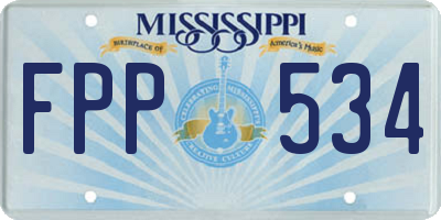 MS license plate FPP534