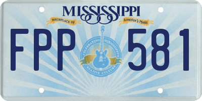 MS license plate FPP581