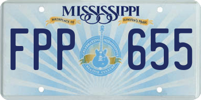 MS license plate FPP655