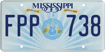 MS license plate FPP738