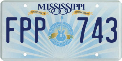 MS license plate FPP743