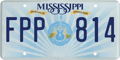 MS license plate FPP814