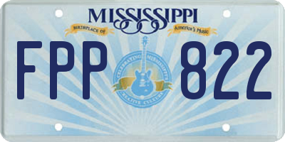 MS license plate FPP822