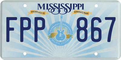 MS license plate FPP867
