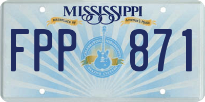 MS license plate FPP871