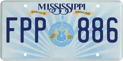 MS license plate FPP886