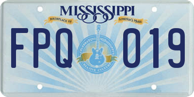 MS license plate FPQ019