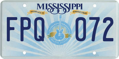 MS license plate FPQ072
