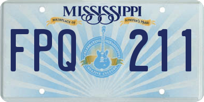 MS license plate FPQ211