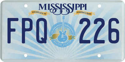 MS license plate FPQ226