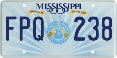 MS license plate FPQ238