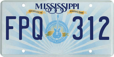 MS license plate FPQ312