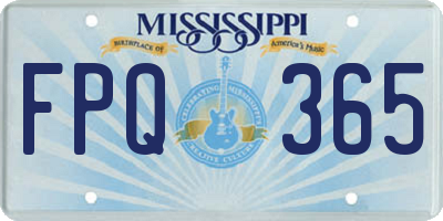 MS license plate FPQ365