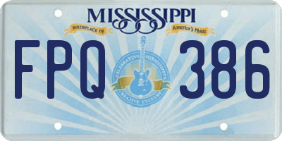 MS license plate FPQ386