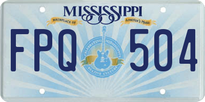 MS license plate FPQ504