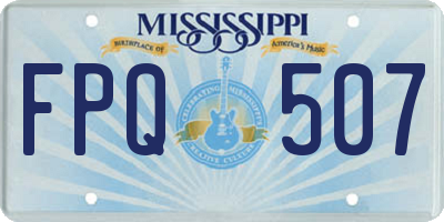 MS license plate FPQ507