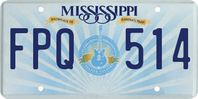 MS license plate FPQ514