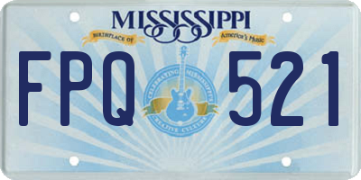 MS license plate FPQ521