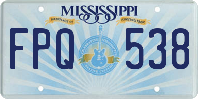 MS license plate FPQ538