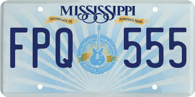 MS license plate FPQ555