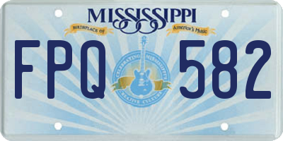 MS license plate FPQ582