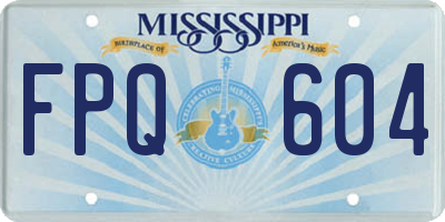 MS license plate FPQ604