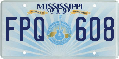MS license plate FPQ608