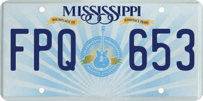 MS license plate FPQ653