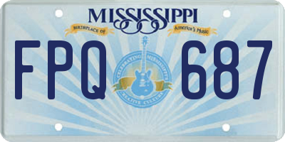 MS license plate FPQ687
