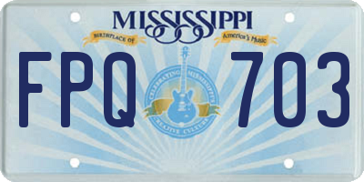 MS license plate FPQ703