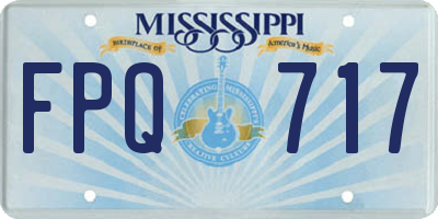 MS license plate FPQ717
