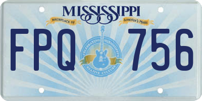 MS license plate FPQ756