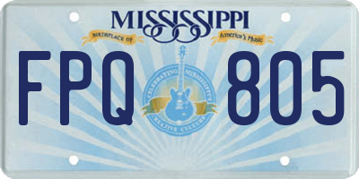 MS license plate FPQ805