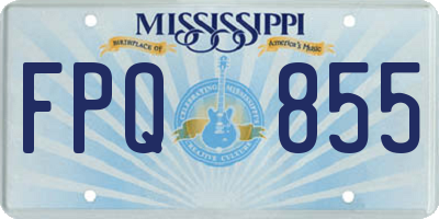 MS license plate FPQ855