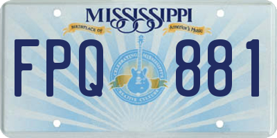 MS license plate FPQ881