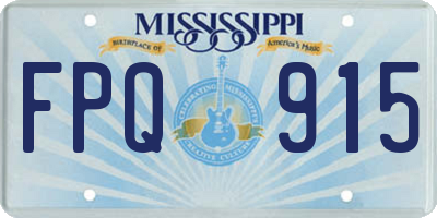 MS license plate FPQ915